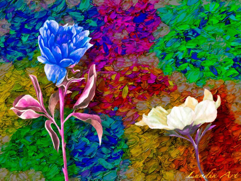 Digital Art/ArtWork/Painting/Kunst/Maleri/Acid Flowers - Jens Lundin Art