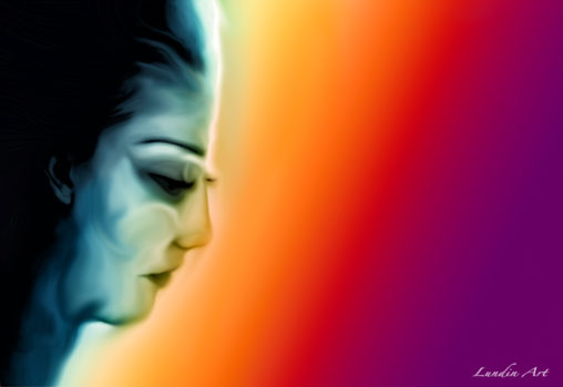 Digital Art/ArtWork/Painting/Kunst/Maleri/Face into light - Jens Lundin Art
