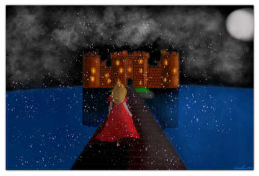 Digital Art/ArtWork/Painting/Kunst/Maleri/Lady and the Castle - Jens Lundin Art