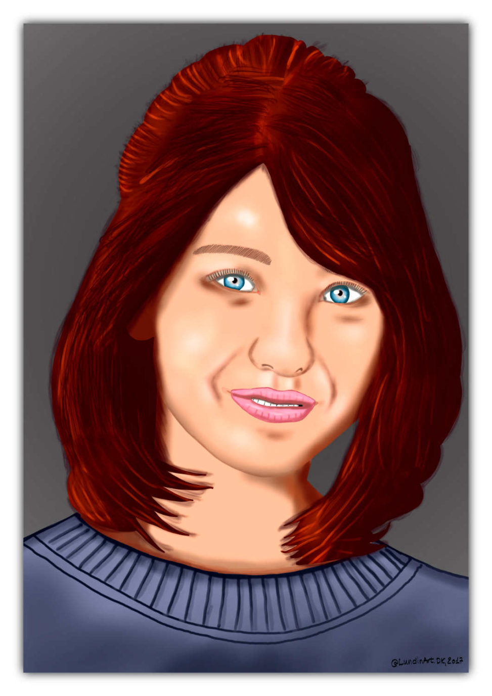 Digital Art/ArtWork/Painting/Kunst/Maleri/Elisa Portrait - Jens Lundin Art