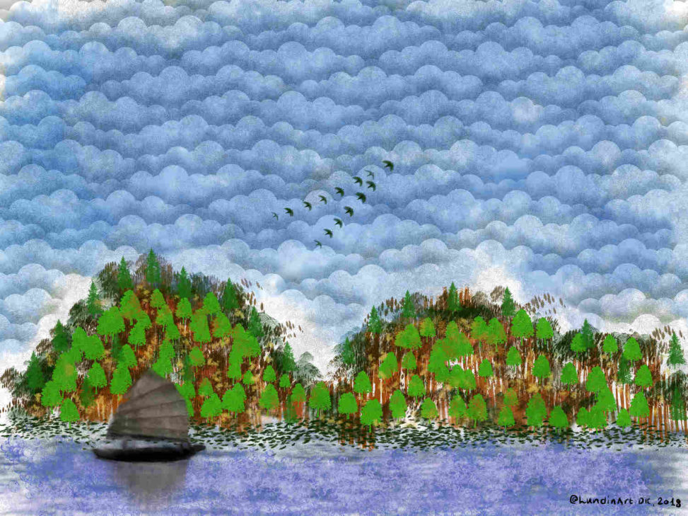 Digital Art,ArtWork,Painting,Kunst,Maleri,On a slow boat to China,Jens Lundin Art