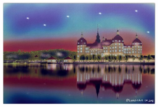 Digital Art,ArtWork,Painting,Kunst,Maleri,Moritzburg Castle,Jens Lundin Art