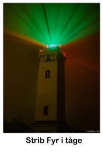 Digital Art,ArtWork,Painting,Kunst,Maleri,Photo,Architecture,Arkitektur,Strib Fyr i tåge, Strib Lighthouse in fog,Jens Lundin Art