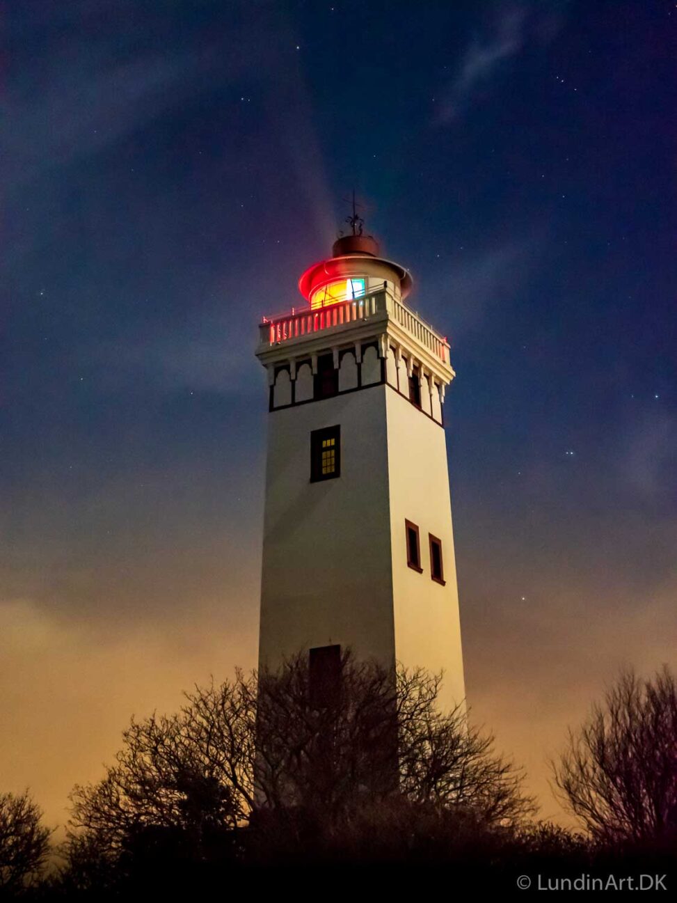 Digital Art,ArtWork,Painting,Kunst,Maleri,Photo,Architecture,Arkitektur,Strib Lighthouse in Blue Hour,Strib fyr I den blå time,Jens Lundin Art