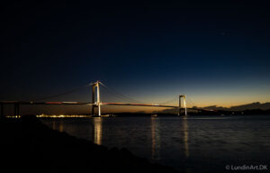 Digital Art,ArtWork,Painting,Kunst,Maleri,Photo,Nature,Natur,The Little Belt Bridge shortly after sunset,Lillebæltsbroen kort efter solnedgang,Jens Lundin Art,Jens Lundin